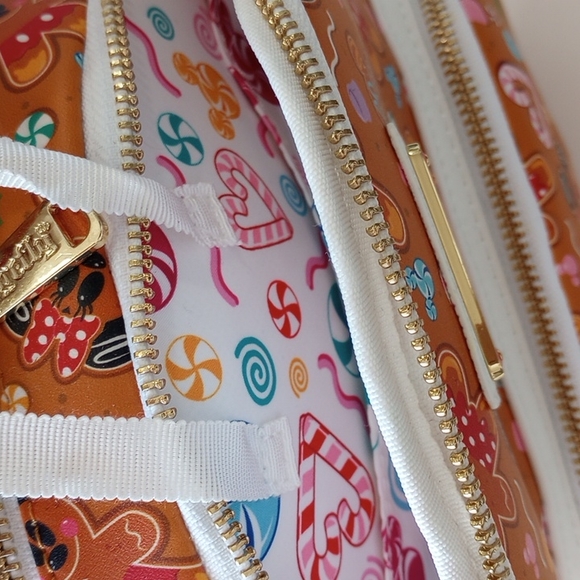 Loungefly Disney gingerbread Mickey and Minnie backpack and ears - Picture 4 of 5